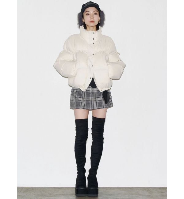 EMODA「リボンパッファーダウンブルゾン」|ダウン|