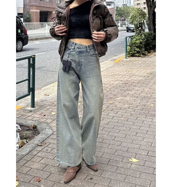 EMODA「リボンパッファーダウンブルゾン」|ダウン|