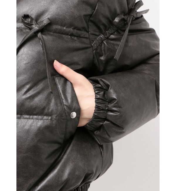 EMODA「リボンパッファーダウンブルゾン」|ダウン|