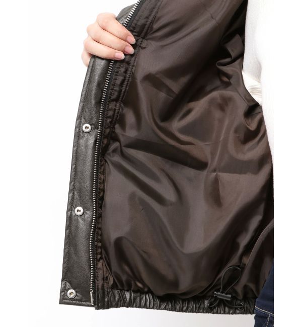 EMODA「リボンパッファーダウンブルゾン」|ダウン|