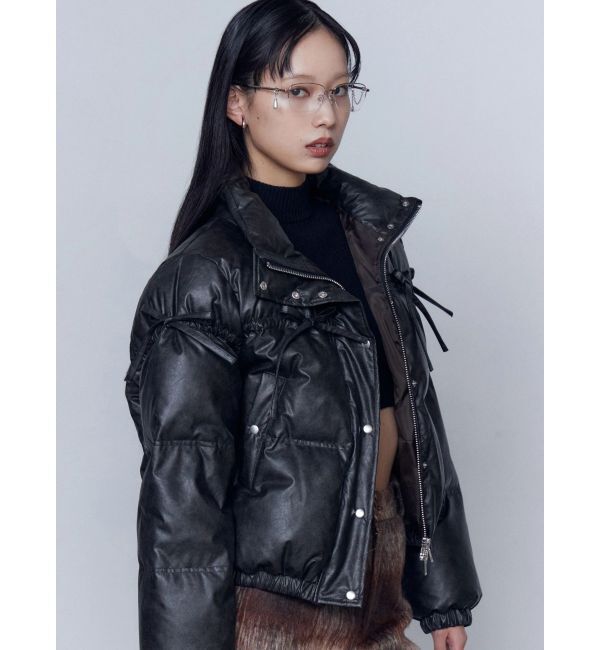 EMODA「リボンパッファーダウンブルゾン」|ダウン|