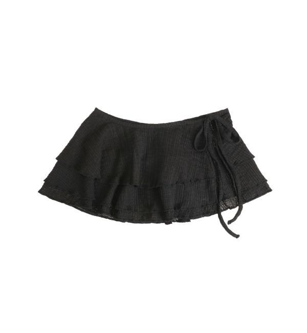 EMODA「ニットレースラップスカート」|スカート|