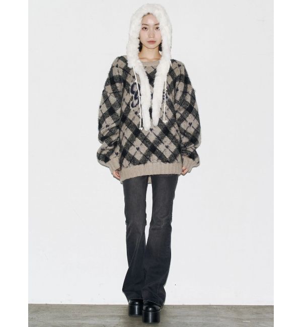 EMODA「ツートーンシャギーニットキャップ」|キャップ・キャスケット|