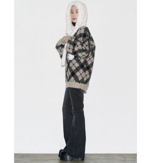 EMODA「ツートーンシャギーニットキャップ」|キャップ・キャスケット|