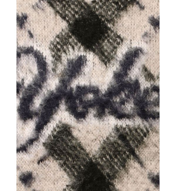 EMODA「チェックロゴオーバーニット」|ニット・セーター|