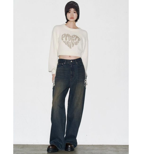 EMODA「クレーピングパッチシャギーニット」|ニット・セーター|