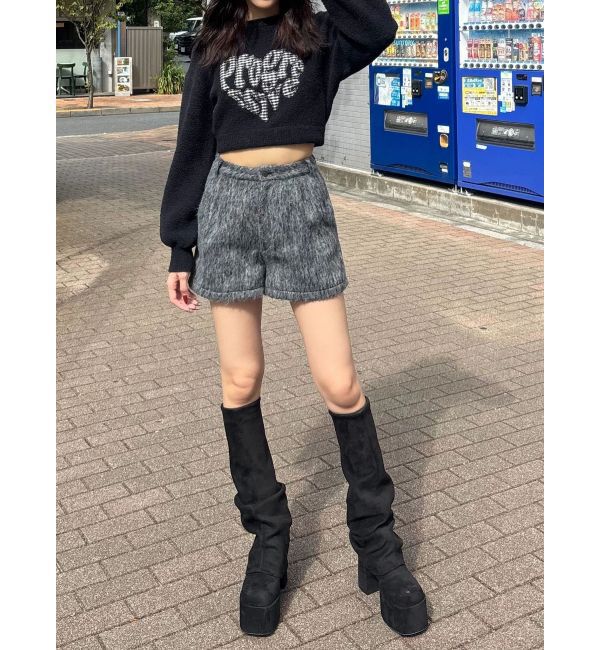 EMODA「クレーピングパッチシャギーニット」|ニット・セーター|