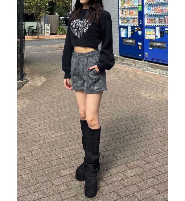 EMODA「クレーピングパッチシャギーニット」|ニット・セーター|