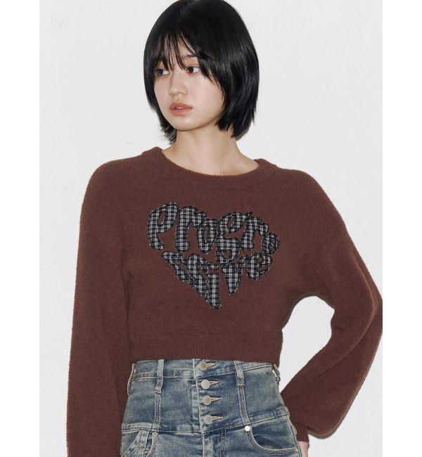 EMODA「クレーピングパッチシャギーニット」|ニット・セーター|ブラウン