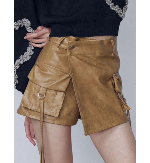 EMODA「カーゴラップフェイクレザーショートパンツ」|その他|