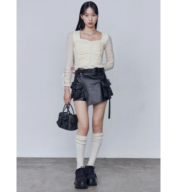 EMODA「カーゴラップフェイクレザーショートパンツ」|その他|