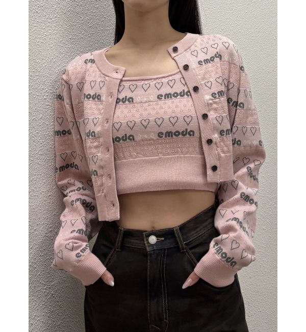 EMODA「アイレットロゴツインニット」|ニット・セーター|