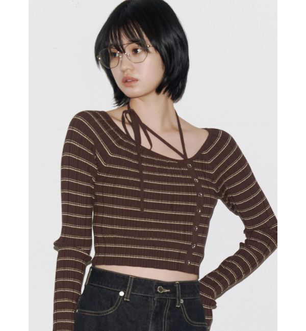 EMODA「アシンメトリーチョーカーニット」|ニット・セーター|