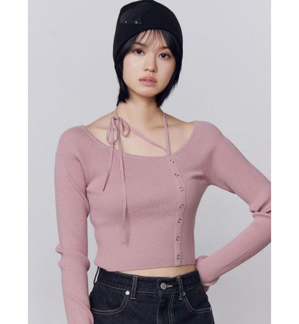 EMODA「アシンメトリーチョーカーニット」|ニット・セーター|