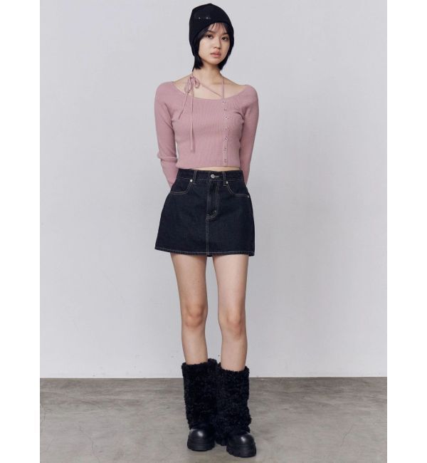 EMODA「アシンメトリーチョーカーニット」|ニット・セーター|