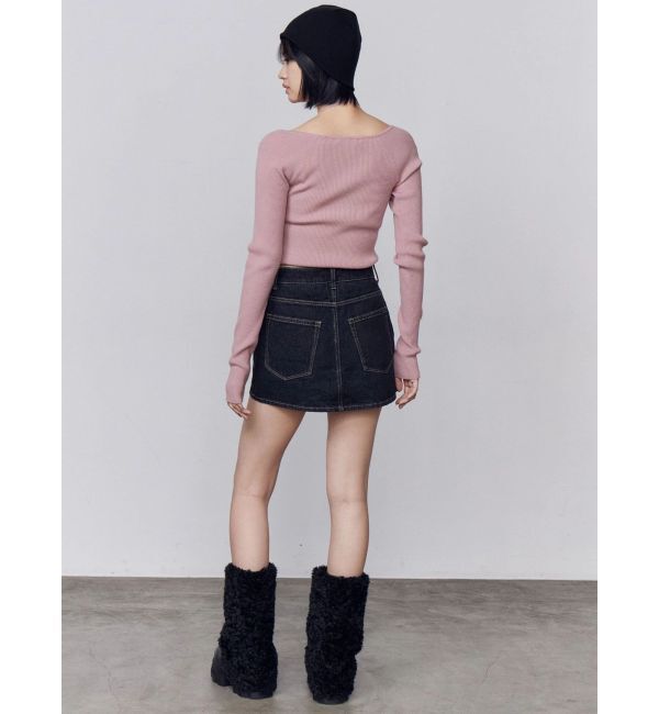 EMODA「アシンメトリーチョーカーニット」|ニット・セーター|