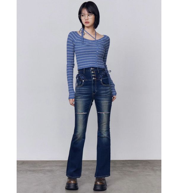 EMODA「アシンメトリーチョーカーニット」|ニット・セーター|