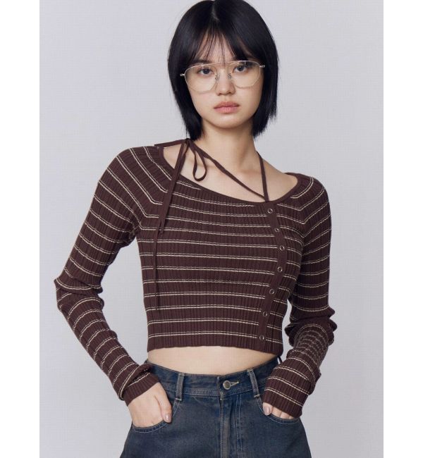 EMODA「アシンメトリーチョーカーニット」|ニット・セーター|