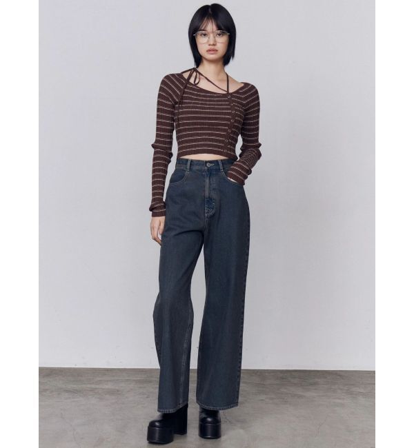 EMODA「アシンメトリーチョーカーニット」|ニット・セーター|