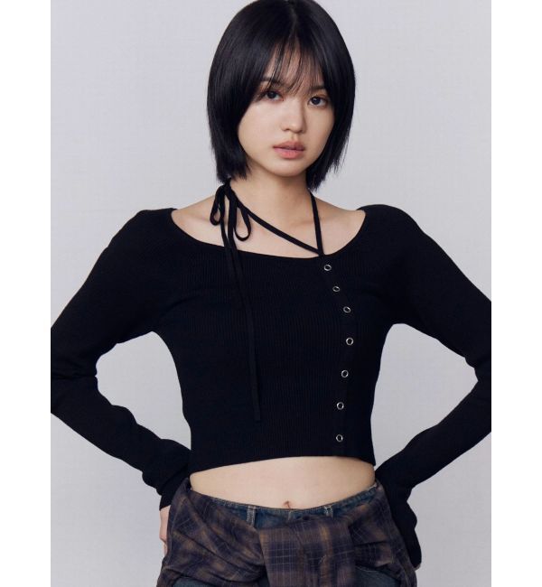 EMODA「アシンメトリーチョーカーニット」|ニット・セーター|