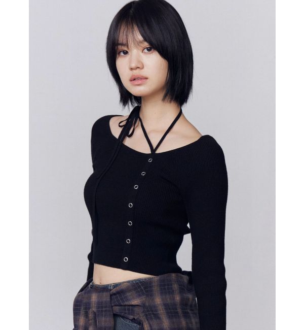 EMODA「アシンメトリーチョーカーニット」|ニット・セーター|
