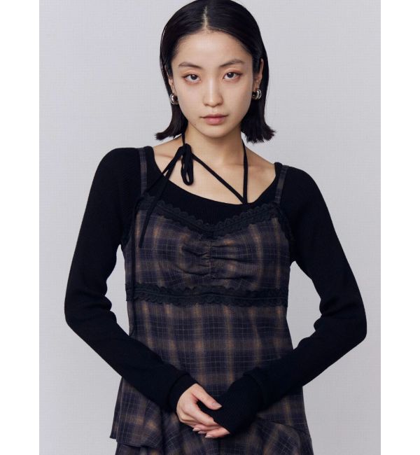 EMODA「アシンメトリーチョーカーニット」|ニット・セーター|