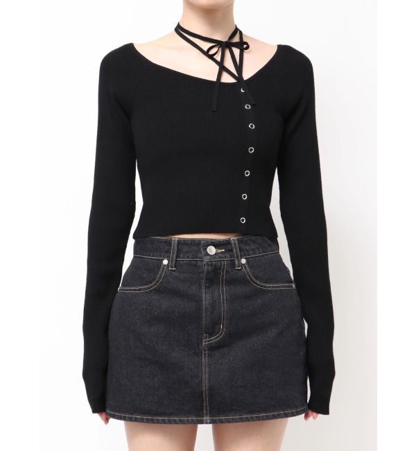 EMODA「アシンメトリーチョーカーニット」|ニット・セーター|