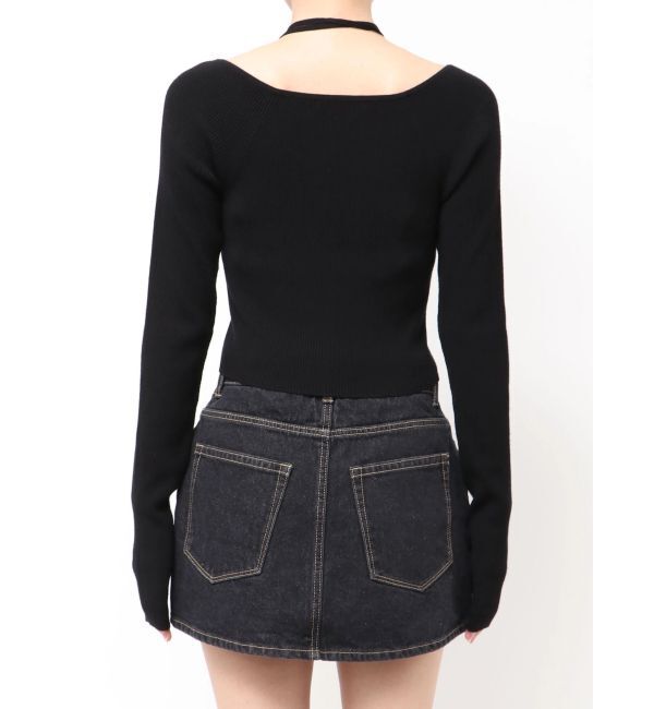 EMODA「アシンメトリーチョーカーニット」|ニット・セーター|