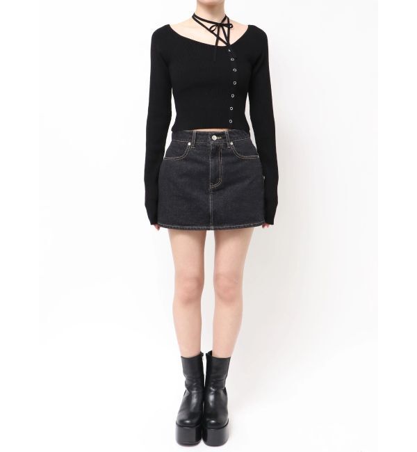 EMODA「アシンメトリーチョーカーニット」|ニット・セーター|