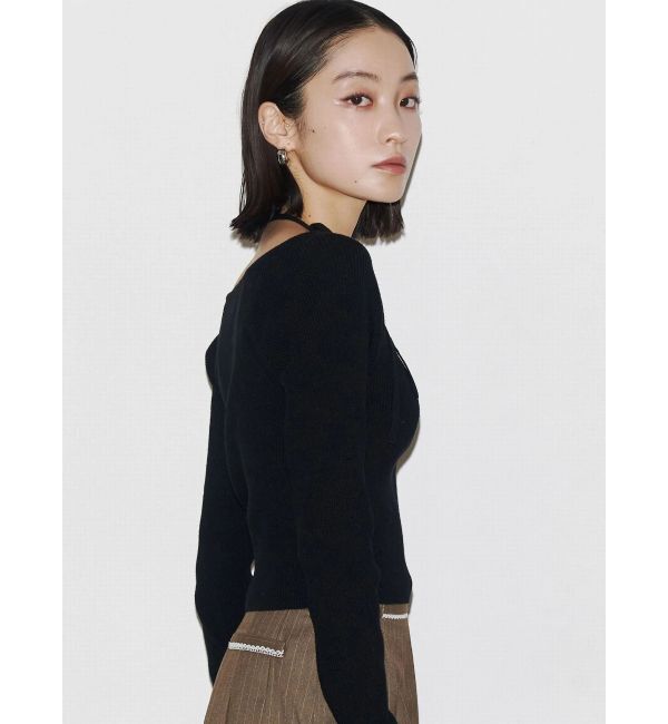 EMODA「アシンメトリーチョーカーニット」|ニット・セーター|