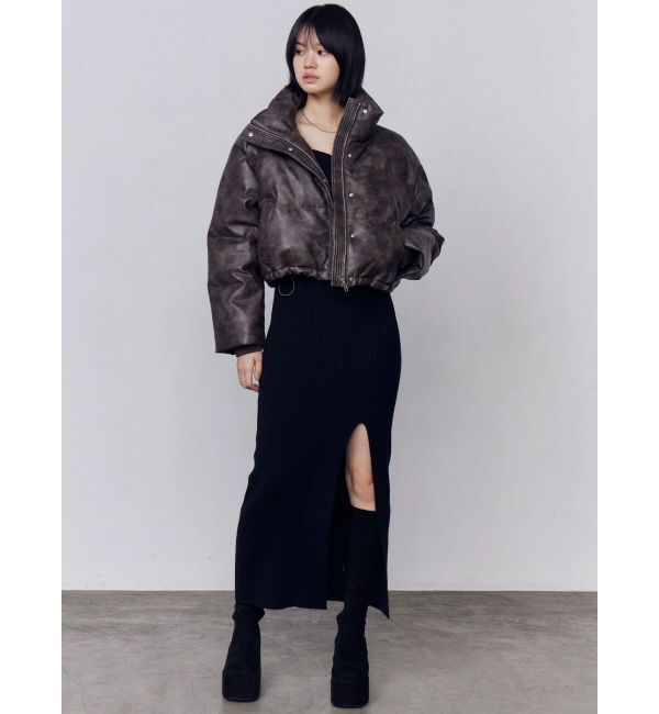 EMODA「フェイクレザーショートダウン」|ダウン|