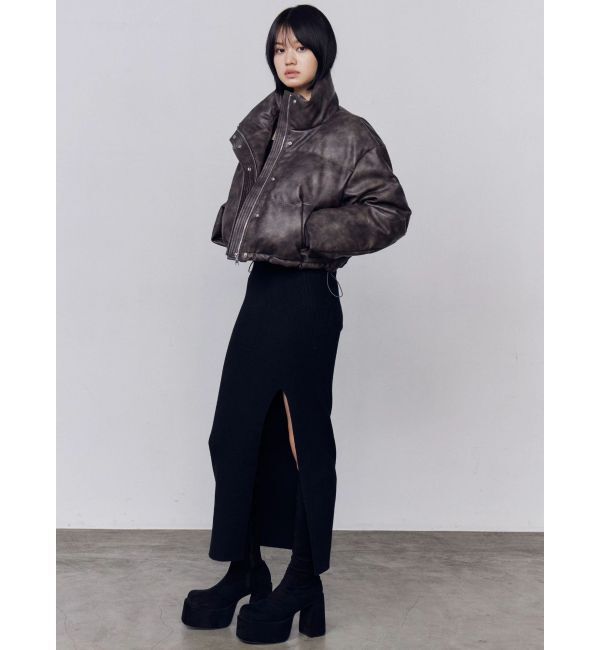 EMODA「フェイクレザーショートダウン」|ダウン|