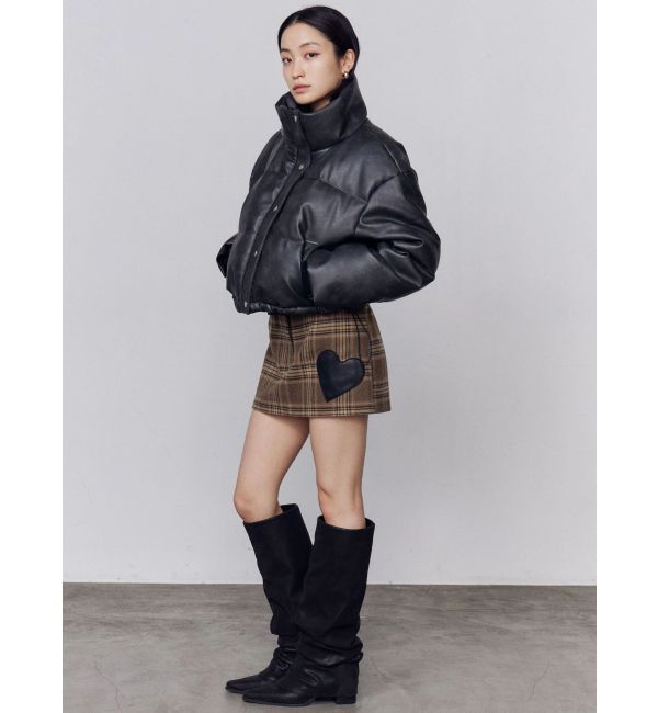 EMODA「フェイクレザーショートダウン」|ダウン|