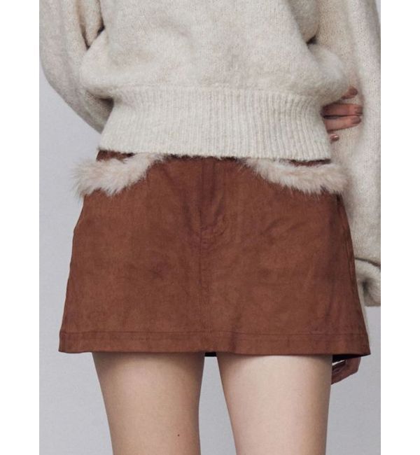 EMODA「ドッキングボックスミニスカート」|スカート|ベージュ