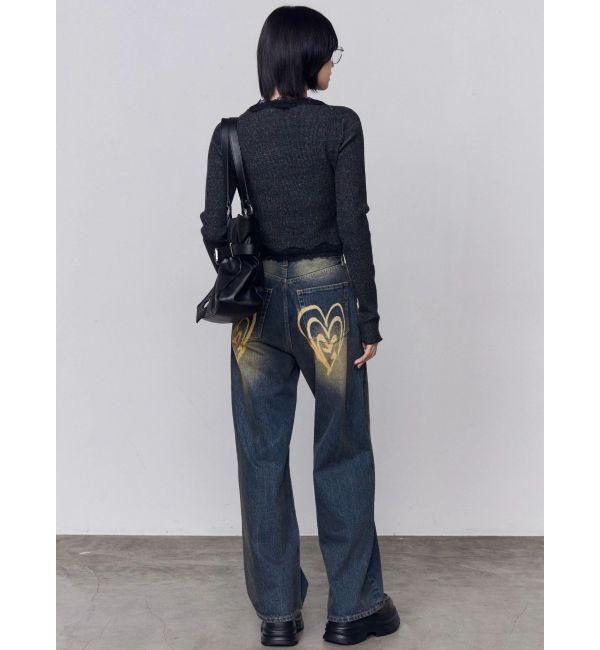 EMODA「バックグラフィティルーズジーンズ」|デニム|