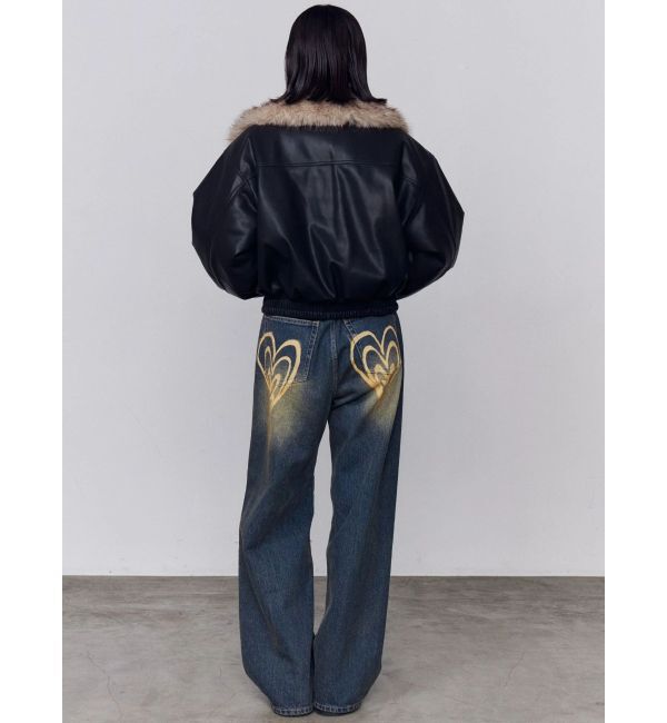 EMODA「バックグラフィティルーズジーンズ」|デニム|