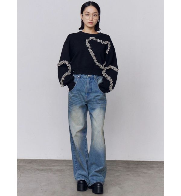 EMODA「バックグラフィティルーズジーンズ」|デニム|