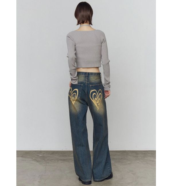 EMODA「バックグラフィティルーズジーンズ」|デニム|