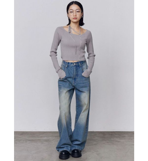 EMODA「バックグラフィティルーズジーンズ」|デニム|