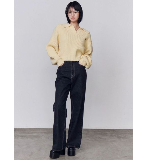 EMODA「スキッパーワイドシャギーニット」|ニット・セーター|