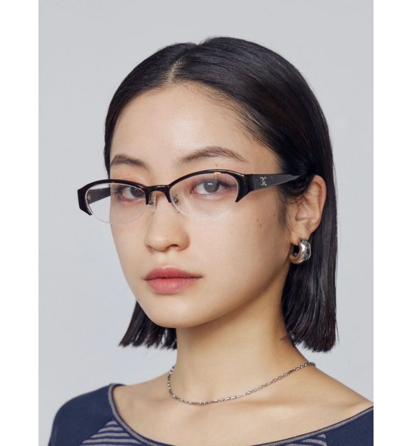 EMODA「ハーフリムクリアグラス」|メガネ|