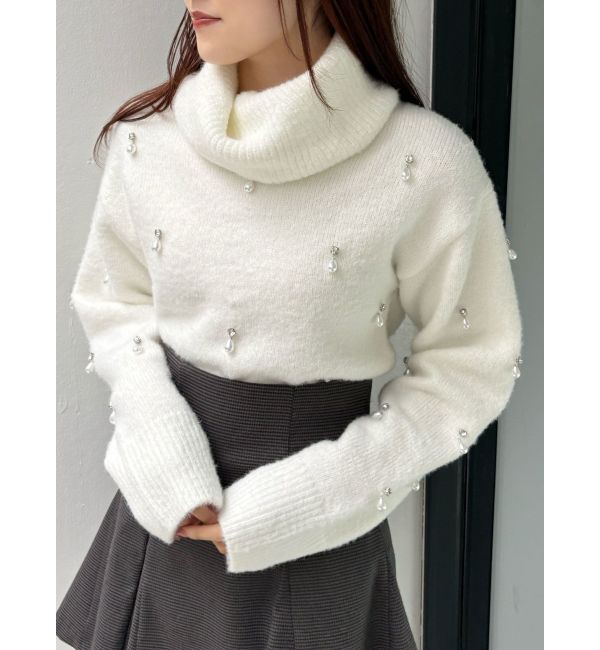 MERCURYDUO「ドロップパールニット」|ニット・セーター|