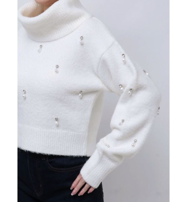 MERCURYDUO「ドロップパールニット」|ニット・セーター|