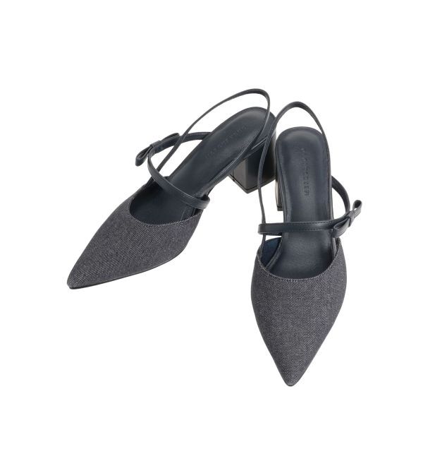 MERCURYDUO「デニムポインテッドミュール」|パンプス|