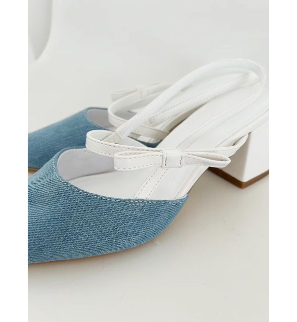 MERCURYDUO「デニムポインテッドミュール」|パンプス|