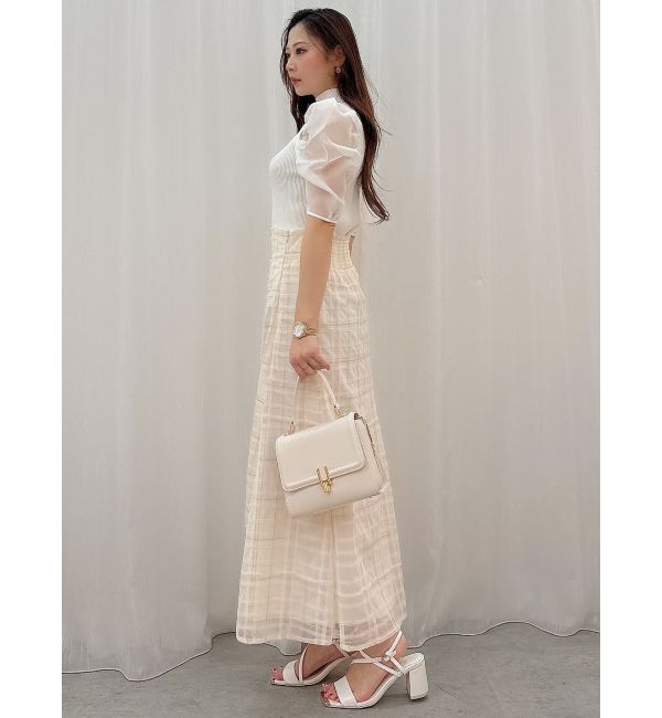 MERCURYDUO「オリジナルチュールチェックフレアスカート」|スカート|