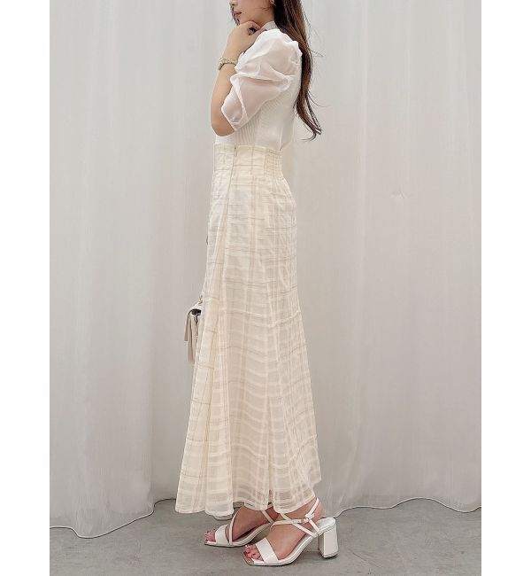 MERCURYDUO「オリジナルチュールチェックフレアスカート」|スカート|