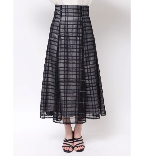 MERCURYDUO「オリジナルチュールチェックフレアスカート」|スカート|
