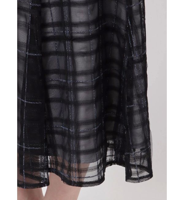 MERCURYDUO「オリジナルチュールチェックフレアスカート」|スカート|