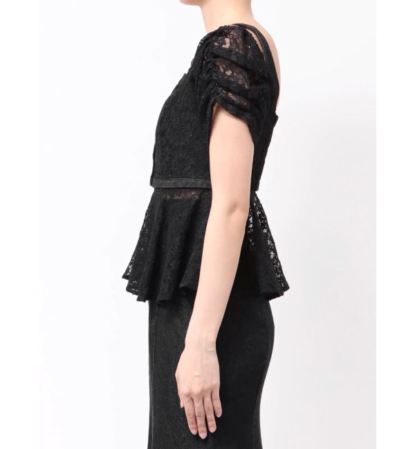 MERCURYDUO「レースレイヤードデニムトップス」|シャツ・ブラウス|